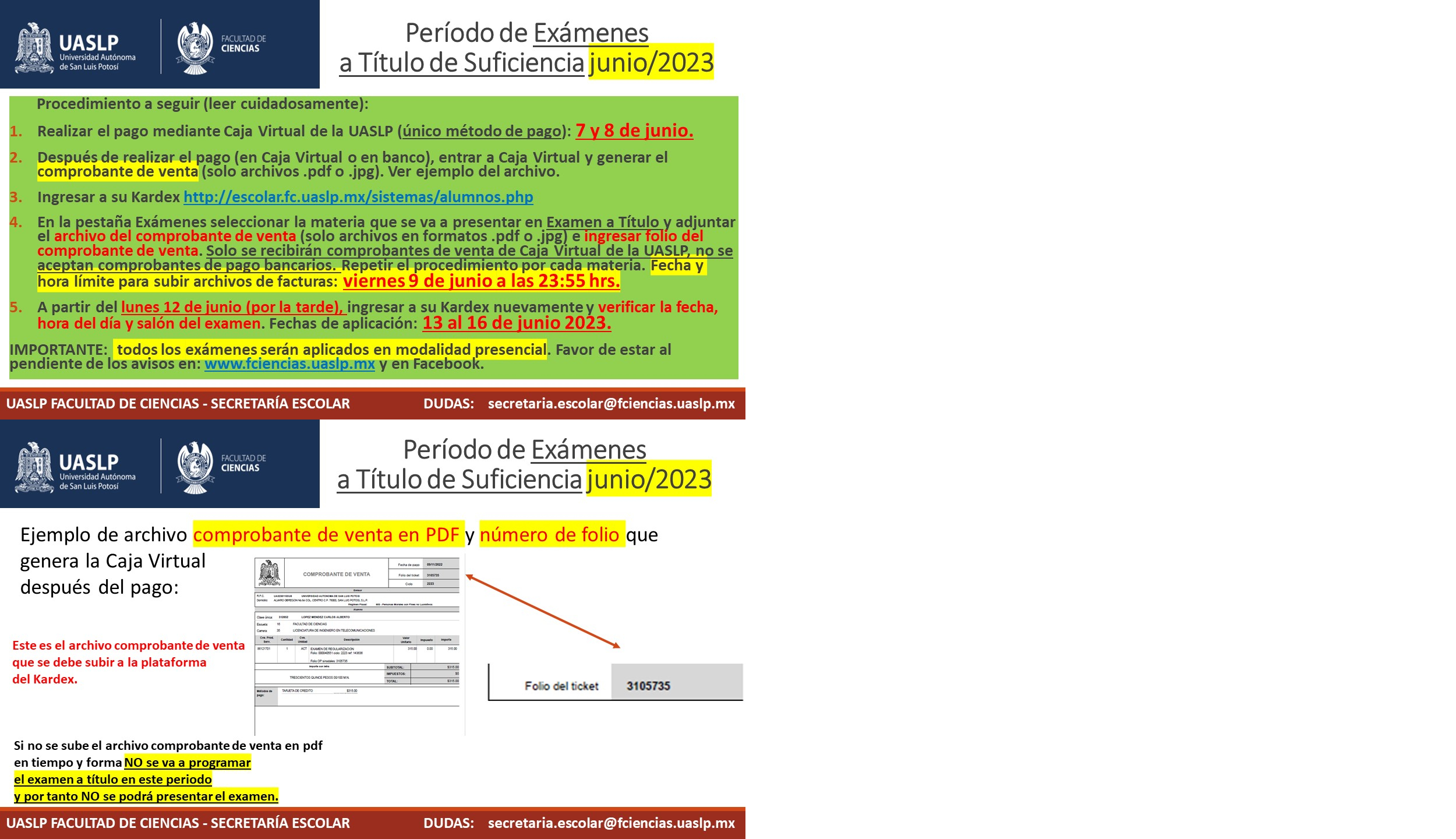 Exámenes a Título